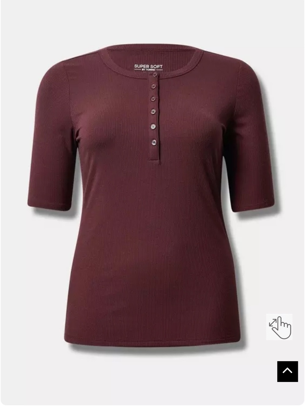 Torrid Super Soft Rib Henley - Picture 4 of 10